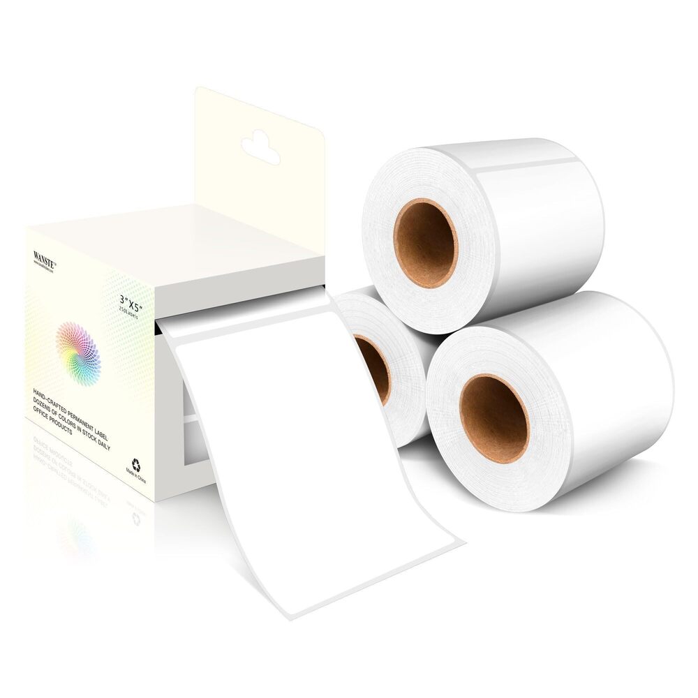 3326 3x5 Inch Color Coding Labels,4 Rolls 1000pcs Strong Adhesive Rectangle